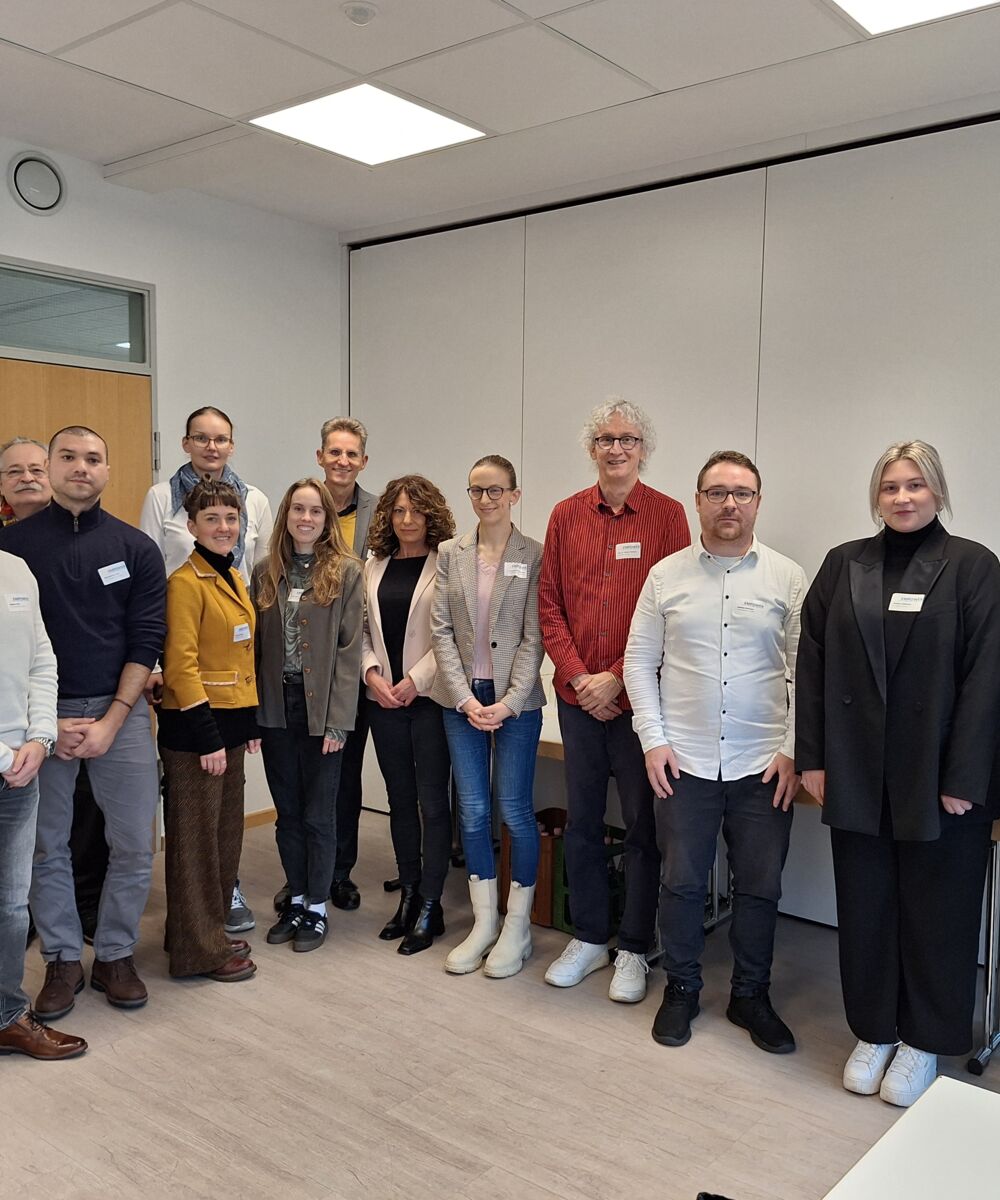 Gruppenfoto vom wissenschaftsbezogenen Austausch an  der KH Mainz