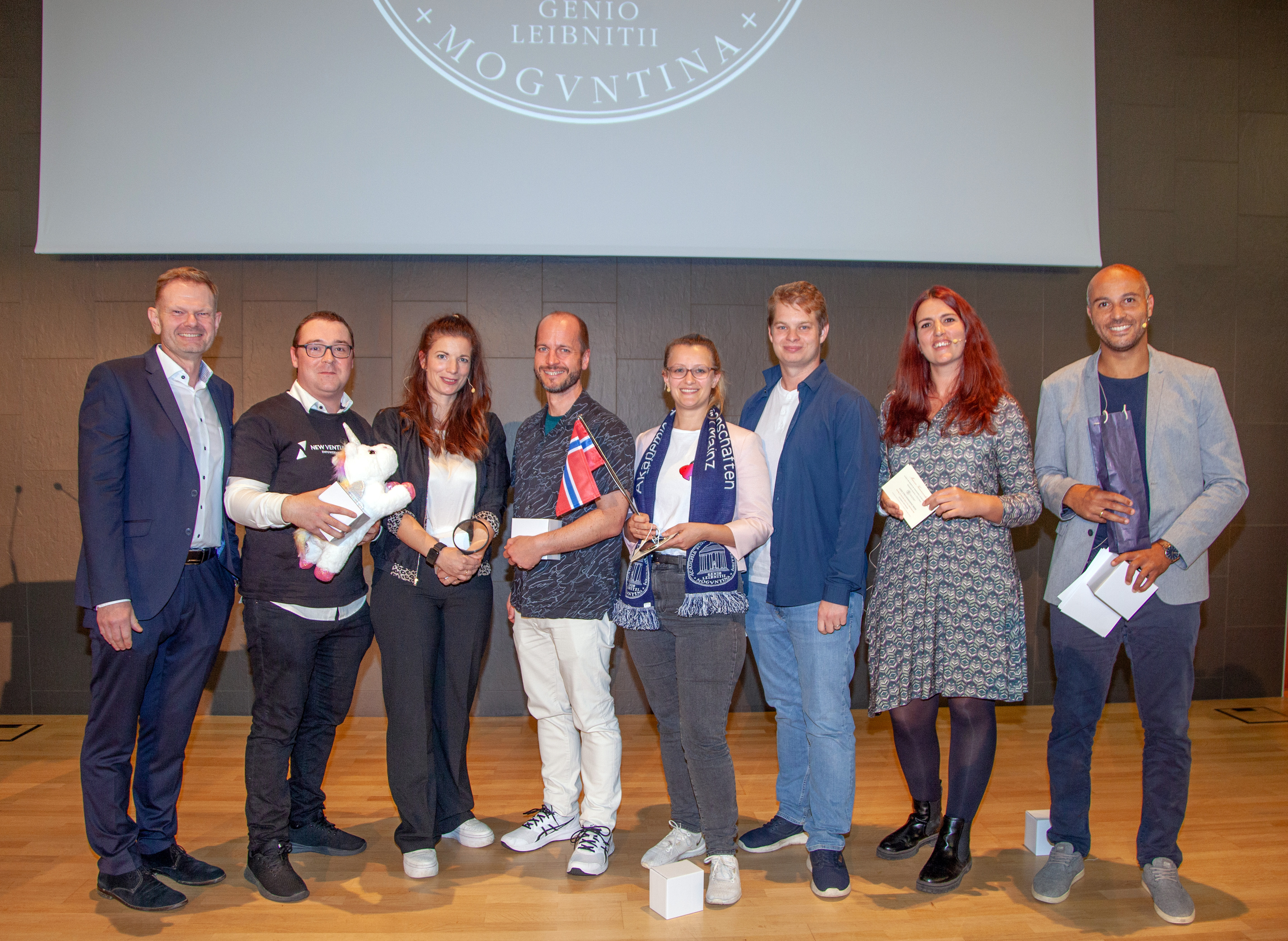 Die Slammer beim Science Slam in der Akademie der Wissenschaften und der Literatur in Mainz